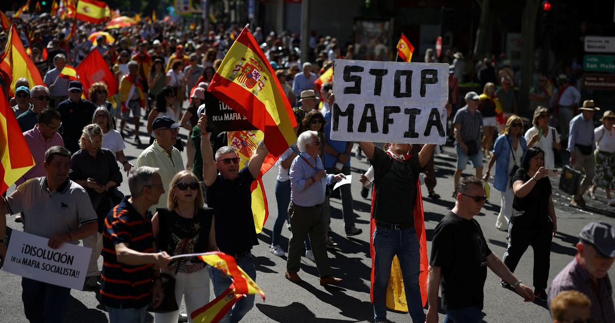 «Stop mafia» : des dizaines de milliers de manifestants à Madrid exigent le départ du premier ministre
