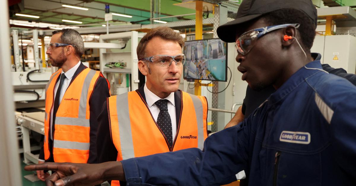 «Il n’y a pas de fatalité» : à l’usine Goodyear d’Amiens, Macron défend un bilan industriel discuté