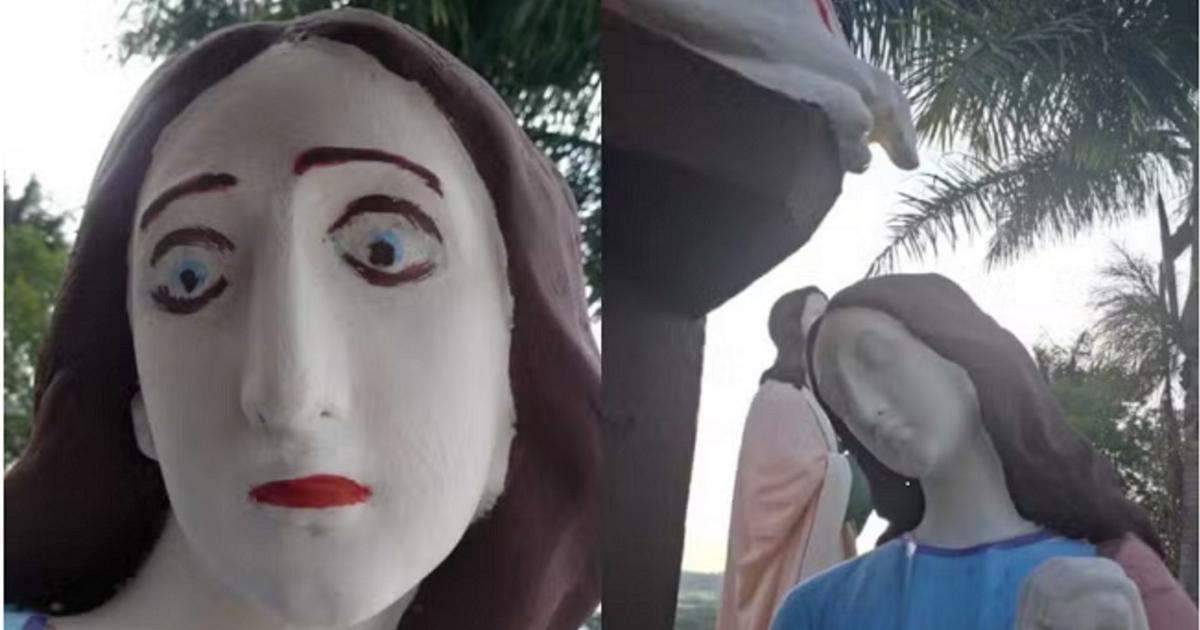 Yeux exorbités, sourcils broussailleux, rouge à lèvres : une restauration de statues religieuses tourne au fiasco au Brésil