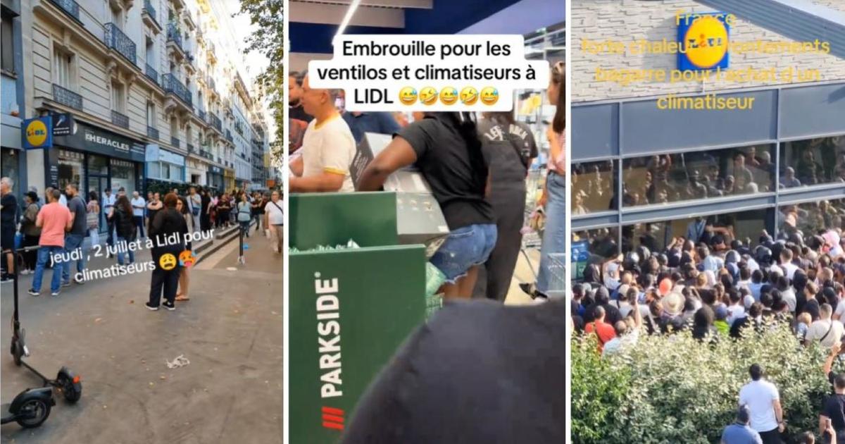 Files d’attente, bousculades... La vente de 200.000 climatiseurs et ventilateurs chez Lidl vire au chaos