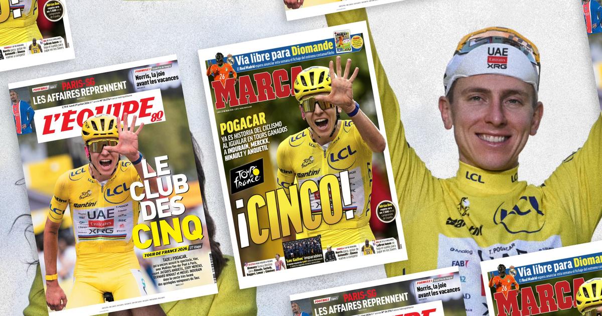 «Infatigable», «maître incontesté», «empereur»... La presse internationale fascinée par Tadej Pogacar après son cinquième sacre sur le Tour de France