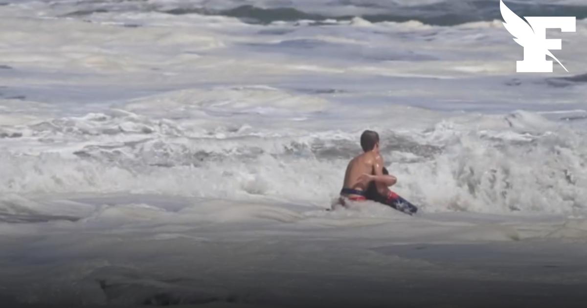 Les images impressionnantes d’un sauveteur californien venant en aide à un enfant emporté par les vagues