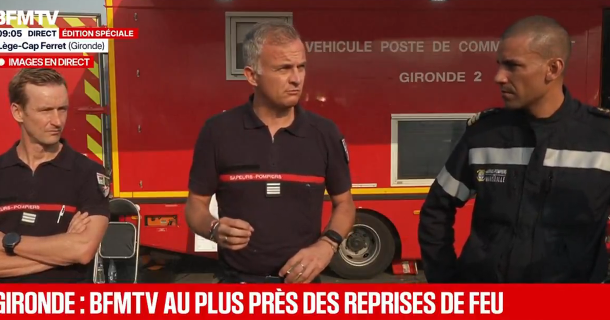 Incendies en Gironde : la colère des pompiers contre des journalistes de LCI et Brut en direct sur BFMTV
