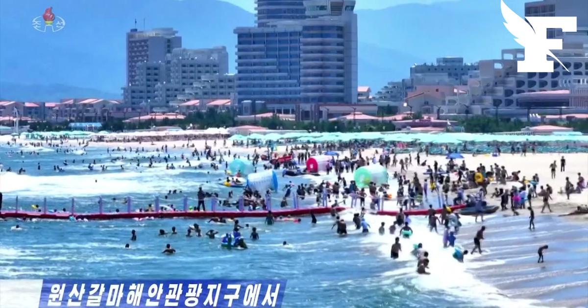 Corée du Nord : des images rares montrent les habitants se réfugier sur les plages face à une chaleur record