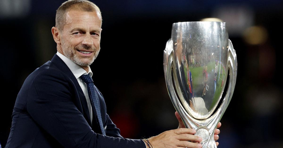 Le président de l’UEFA Aleksander Ceferin après la victoire du Paris Saint-Germain en Supercoupe de l’UEFA, le 12 août 2026