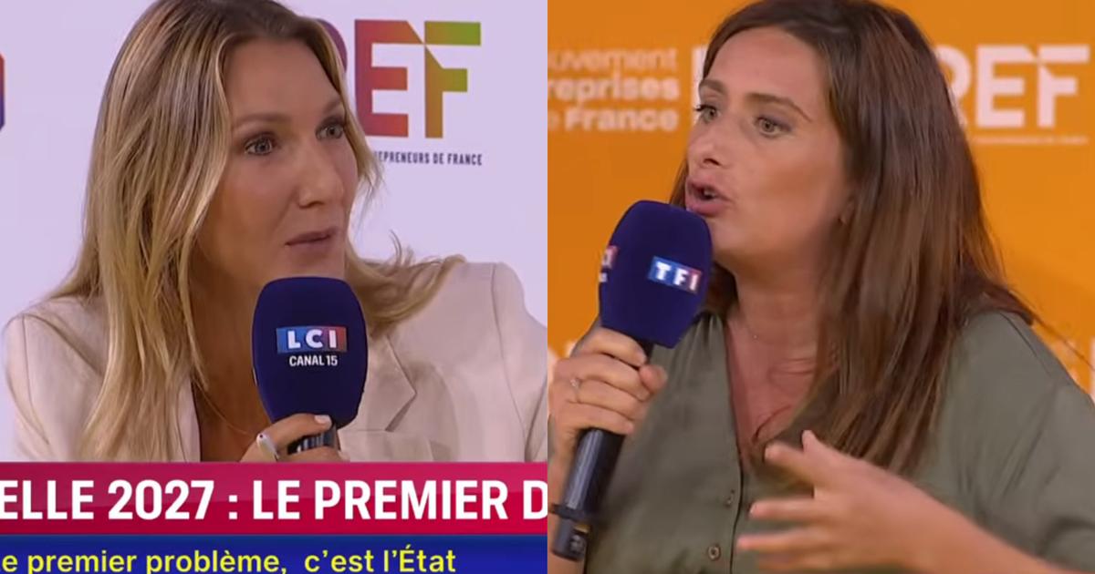 «Je parle pour deux !» : la réponse amusante de Marine Tondelier à Amélie Carrouër pendant le débat du Medef