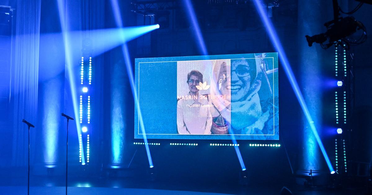 L'avocate iranienne Nasrin Sotoudeh, première Iranienne à recevoir le prix Vaclav Havel du Conseil de l'Europe.