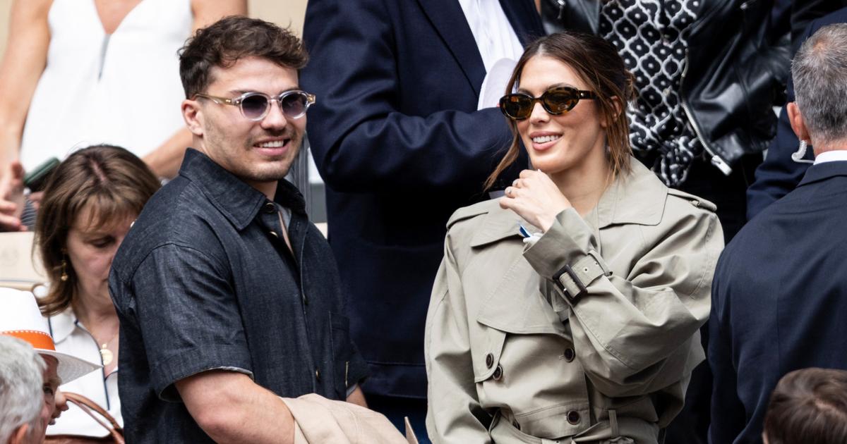 Iris Mittenaere and Antoine Dupont attend NFL game in Paris