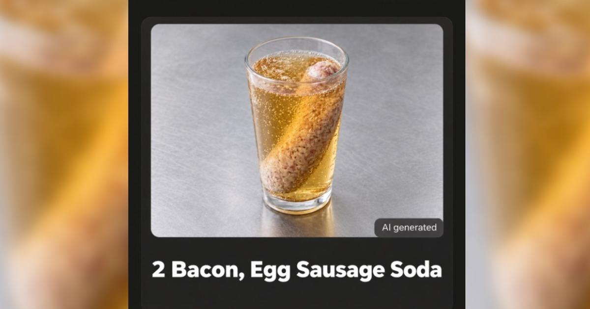 Soda au bacon, veste aux motifs de pommes de terre… L’outil IA de Just Eat pour générer des photos de plats vire au fiasco