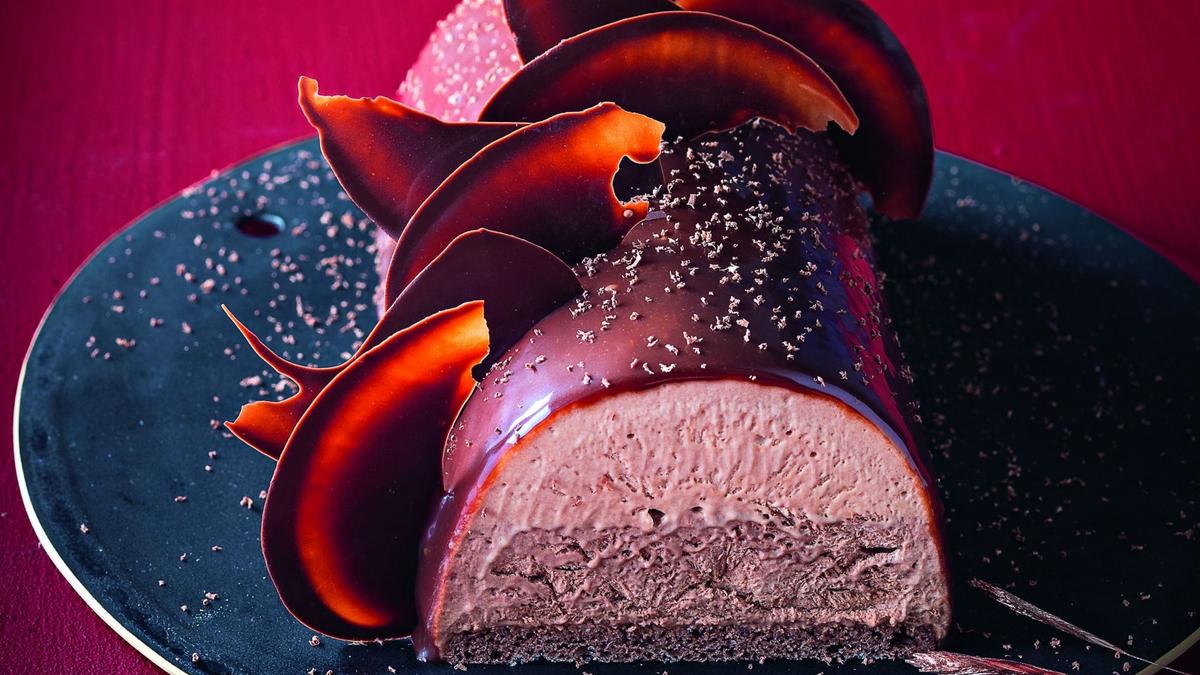 Plat à Bûche de Noël / Plat à Cake - Porcelaine XIXème BERNARDAUD