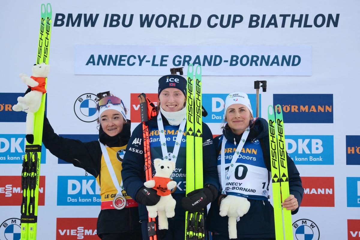 Biathlon : Maren Kirkeeide prive les Bleues d'un formidable triplé au  Grand-Bornand
