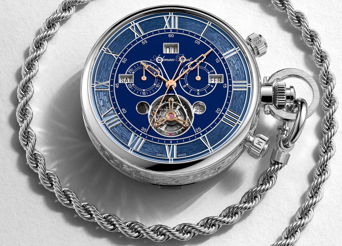 Cadran Horlogerie Pour Montre Calibre PUW 1561/1461 - Plat Bleu Guichet - Neuf Sans étiquette