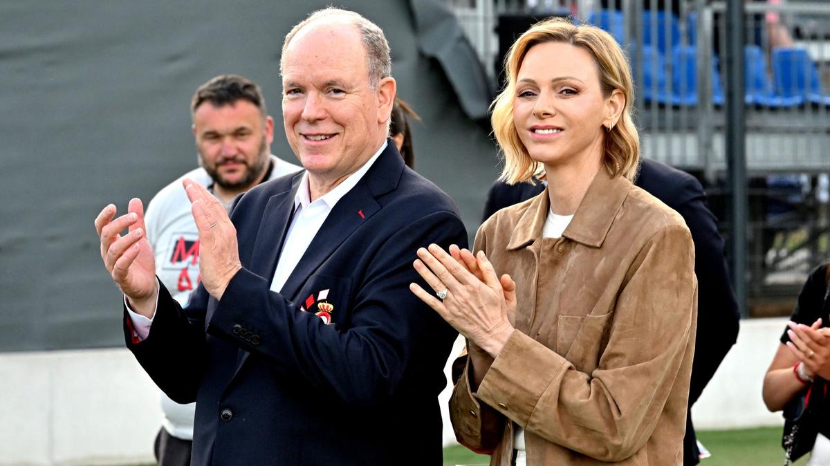 Albert II de Monaco à Madrid avec Charlène