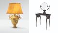 Une lampe (vers 1931) de Jean-Michel Frank et une coiffeuse (vers 1925) d’Armand-Albert Rateau, deux objets emblématiques de l’Art déco.