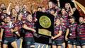 Les joueurs du Stade toulousain célèbrent leur victoire face à Montpellier en finale du Top 14 de rugby au Stade de France de Saint-Denis le 27 juin 2026.