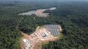 Vue aérienne du projet d’hydrogène vert que l’entreprise française développe en Guyane, similaire à celui de Namibie.