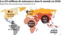 Les 133 millions de naissances dans le monde en 2026.