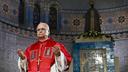 Le pape Léon XIV rencontre la communauté algérienne dans la basilique Notre-Dame d’Afrique à Alger le 13 avril 2026, premier jour de son voyage de trois jours en Algérie.