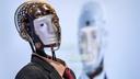 Un robot humanoïde boosté à l’intelligence artificielle, présenté le 7 juillet à Genève, en Suisse.