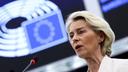 La présidente de la Commission européenne Ursula von der Leyen lors de son discours sur l’état de l’Union européenne, au Parlement européen à Strasbourg ce mercredi.