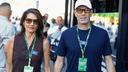 Zinédine Zidane et sa femme lors du Grand Prix de Madrid.
