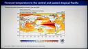 Présentation projetée lors d’une conférence de presse organisée par l’Organisation météorologique mondiale (OMM) à Genève, début septembre pour faire le point sur El Niño.