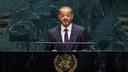 Le ministre des Affaires étrangères d'Oman, Sayyid Badr al-Busaidi, s'exprime lors de la 81e Assemblée générale des Nations Unies au siège de l'ONU à New York, États-Unis, le 26 septembre 2026.