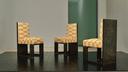 Les trois chaises de Mallet Stevens de 1932 provenant de la Villa Cavrois présentée sur le stand de la galerie Maxime Flatry, à Design Miami Paris