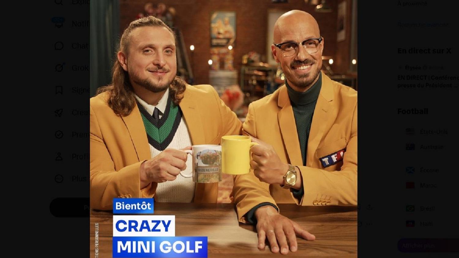TF1 prépare une émission de minigolf présentée par MCFly et Carlito, nouveaux commentateurs sportifs — Divertissement