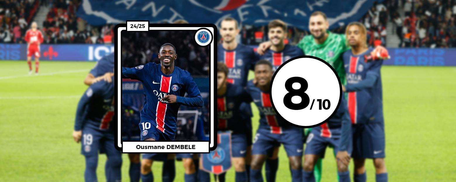 Les notes de PSG-Brest : Dembélé dans un grand soir, Ruiz régale, Barcola passe au travers