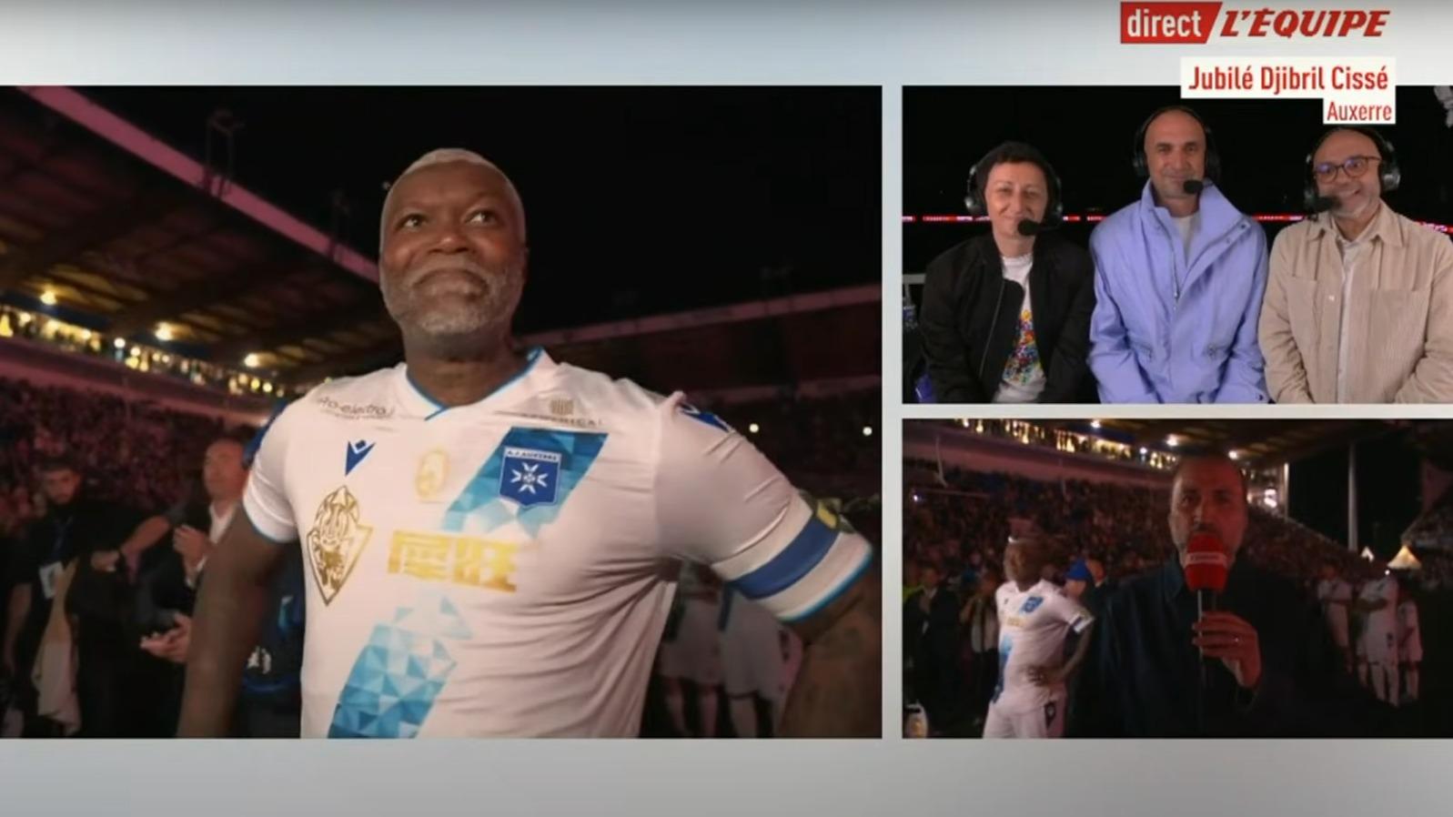 Message de sa femme, l’émotion de Guy Roux... Dans les coulisses du jubilé de Djibril Cissé avec la chaîne L’Équipe