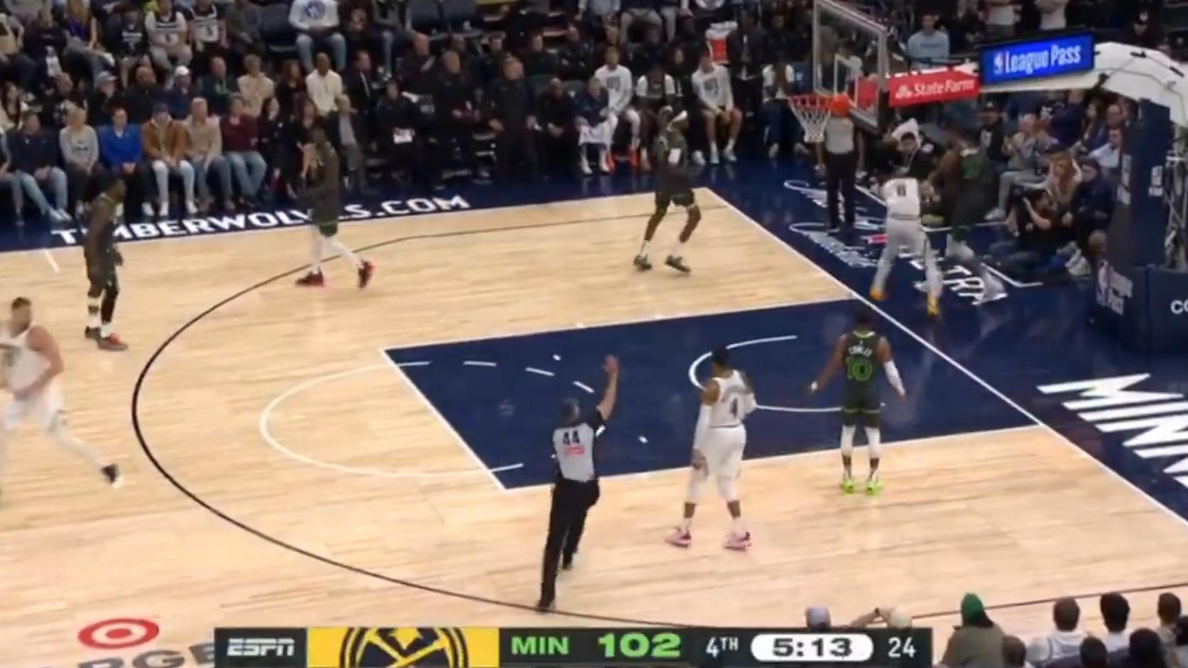 NBA : en vidéo, le début d’altercation entre Gobert et un adversaire de Denver après un dunk sur sa tête