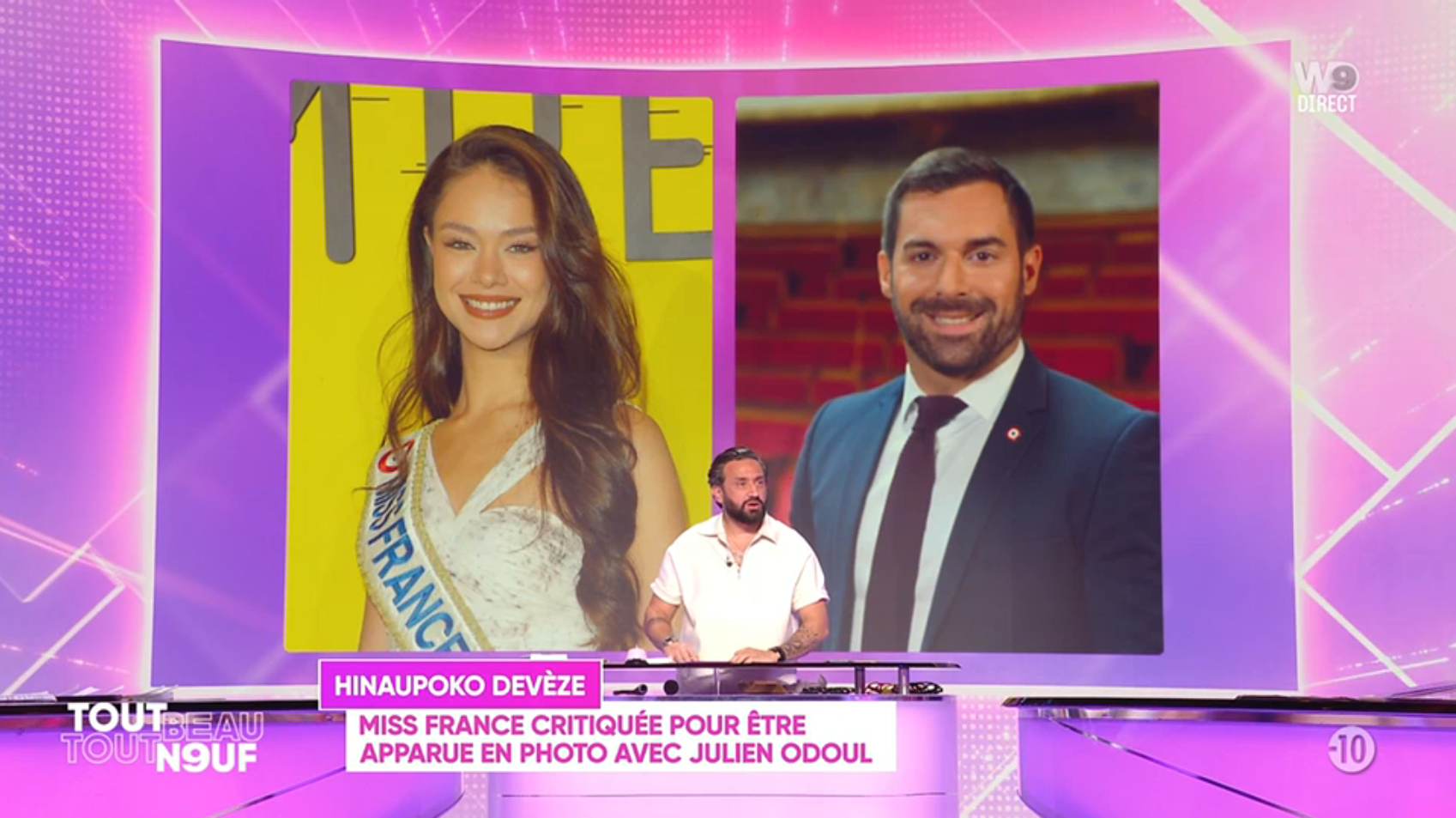 Une photo de Hinaupoko Devèze avec Julien Odoul suscite une demande de retrait de la part du patron de Miss France — People & Médias