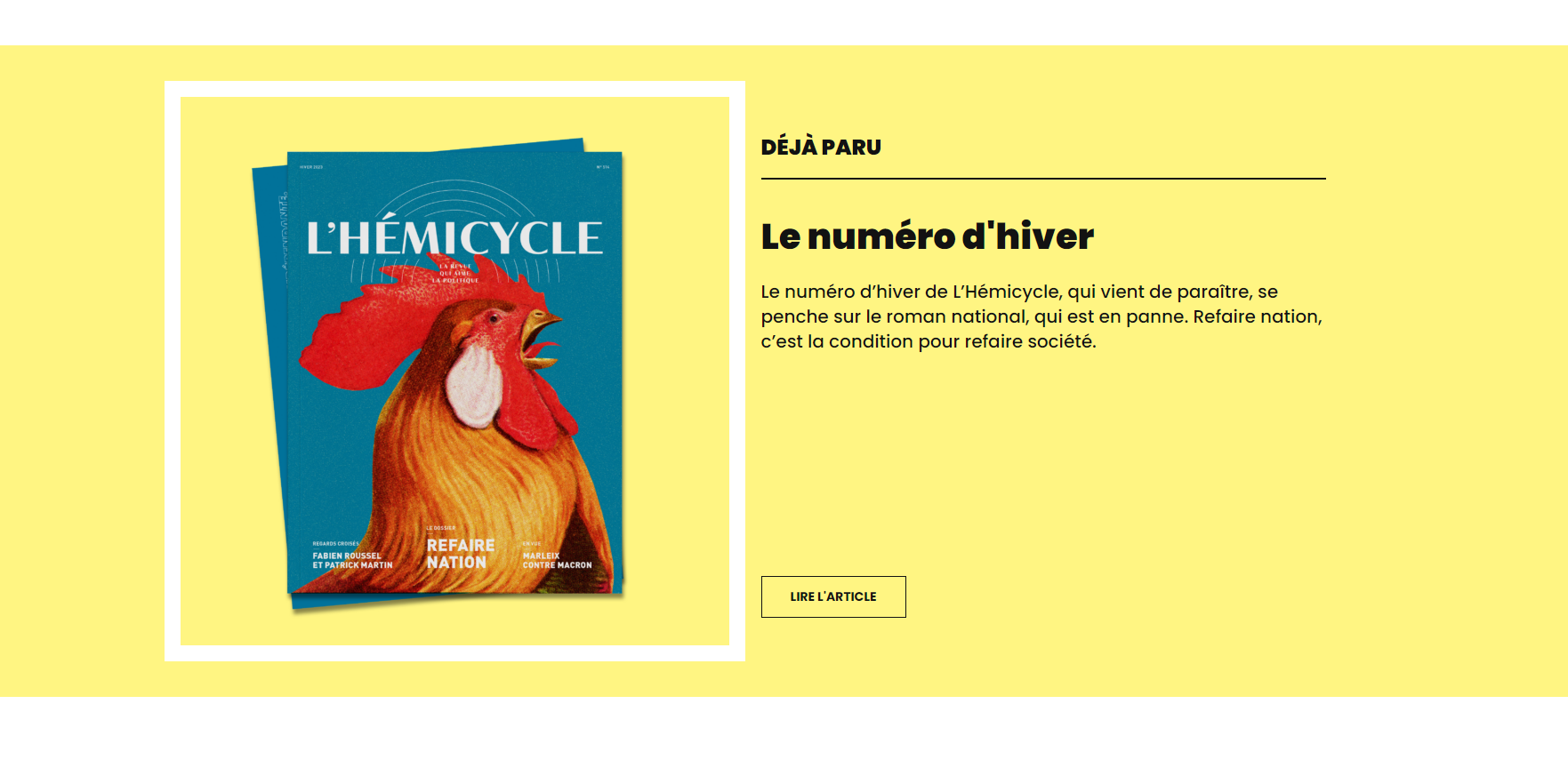 La revue parlementaire L'Hémicycle porte plainte après une fausse une sur Macron sur un site pro-russe