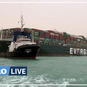 Canal de Suez : dégager le navire échoué pourrait prendre des semaines