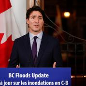 Justin Trudeau au chevet de l'Ouest canadien frappé par des inondations