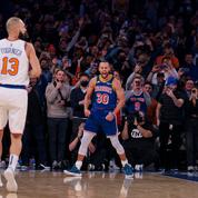 NBA : Curry à la fête, les Warriors comme chez eux à New York