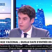 Passe vaccinal : Gabriel Attal évoque une entrée en vigueur «probablement d'ici la fin de la semaine»