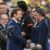Coupe de France : «Je suis votre fidèle supporter», glisse Galtier, coach de Nice, au président Macron