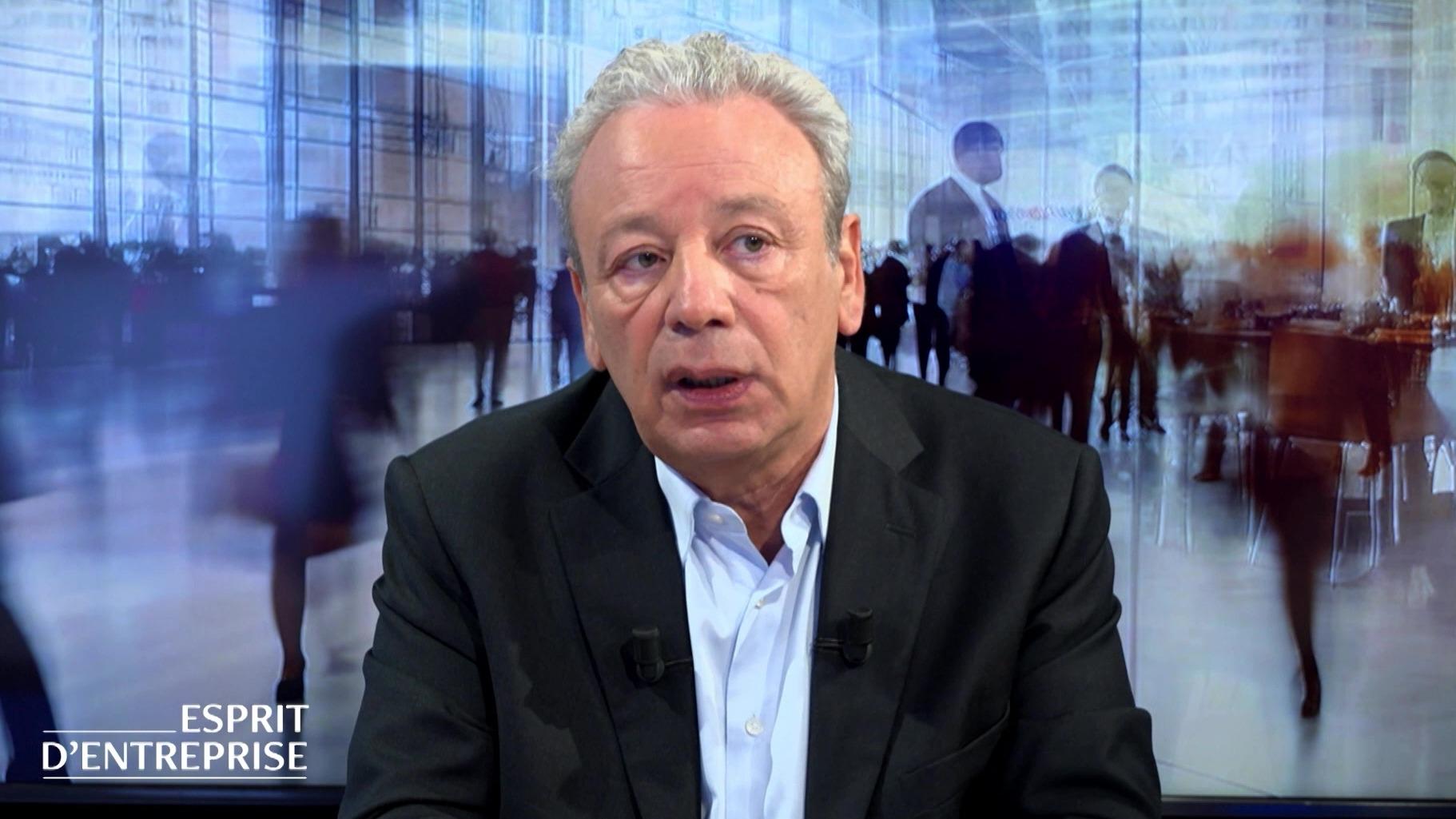 Nordine Hachemi, patron de Kaufman & Broad, sur le plateau d'Esprit d'Entreprise. 