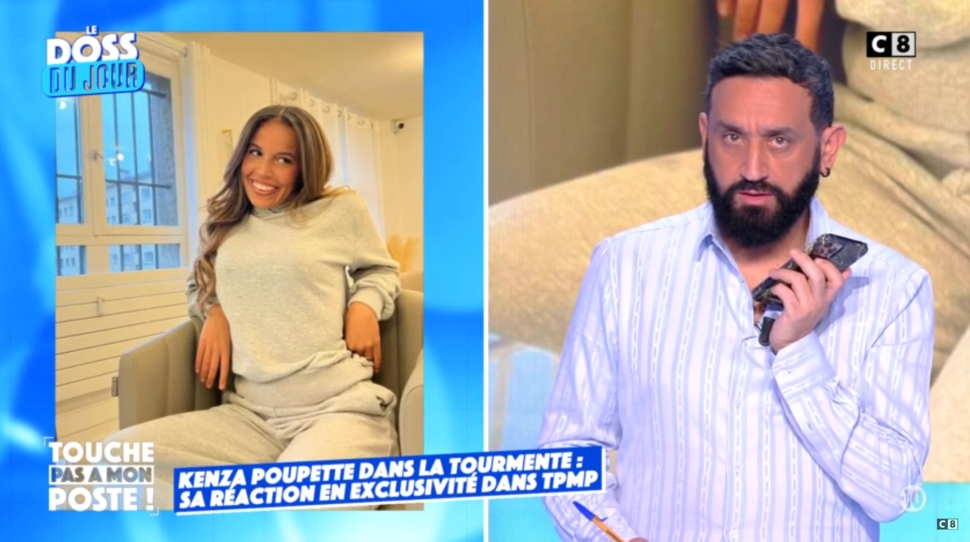 Poupette Touche Pas A Mon Poste Même quand elle pleure, elle se met en scène» : Poupette Kenza appelle en  direct Cyril Hanouna dans «Touche pas à mon poste»