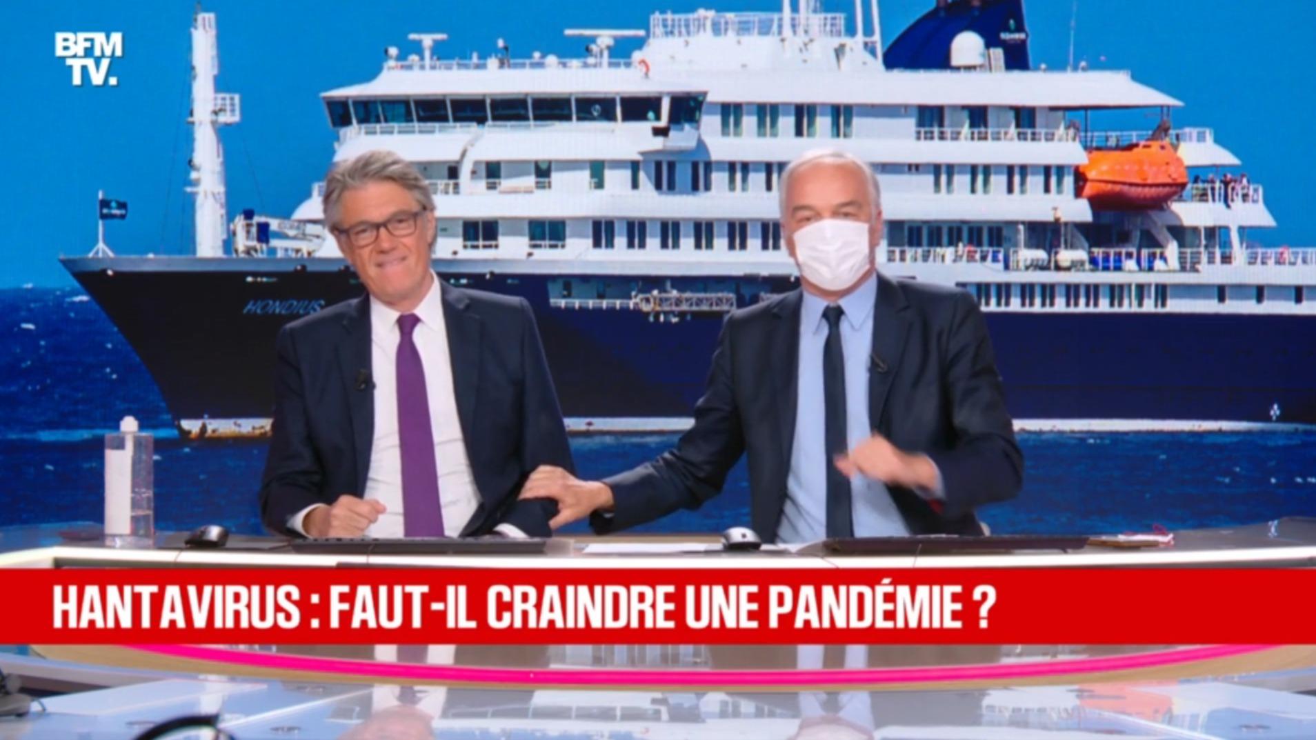 Hantavirus : polémique autour d'une déclaration d'Alain Marschall et Olivier Truchot sur BFMTV — Info & Société