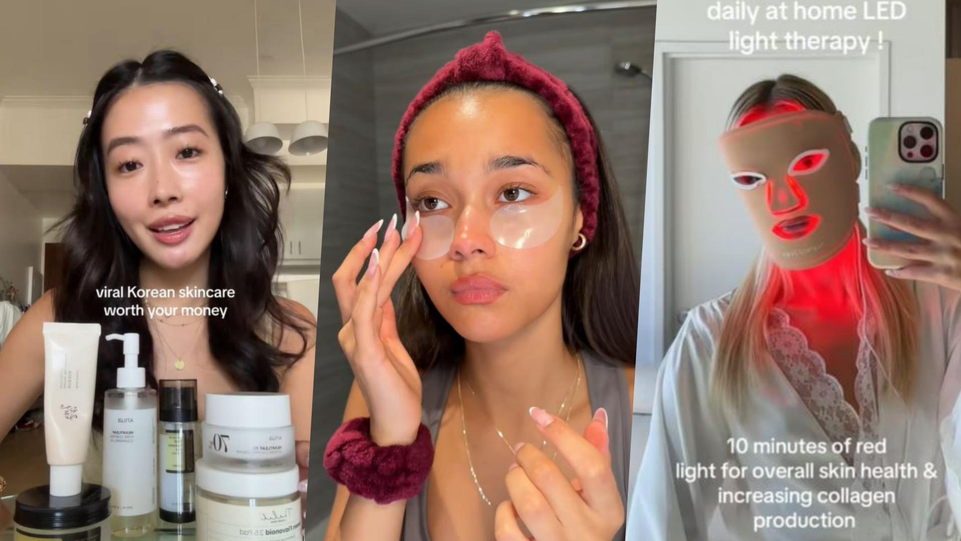 Collagène, soins coréens, masques LED… Les routines beauté de TikTok font mousser l’industrie des cosmétiques