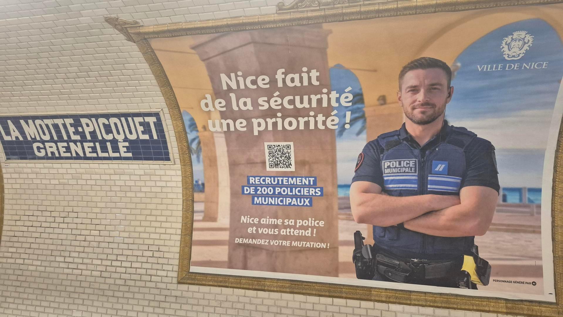 Campagne dans le métro parisien, hausse des salaires et pique à Bally Bagayoko : Nice se démène pour recruter des policiers municipaux