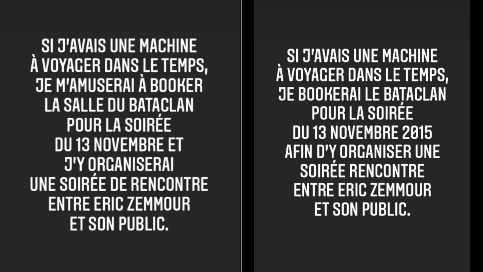 Organiser Une Rencontre Entre Eric Zemmour Et Son Public Au Bataclan Le Soir Des Attentats Du 13 Novembre La Blague D Un Humoriste Provoque Un Tolle