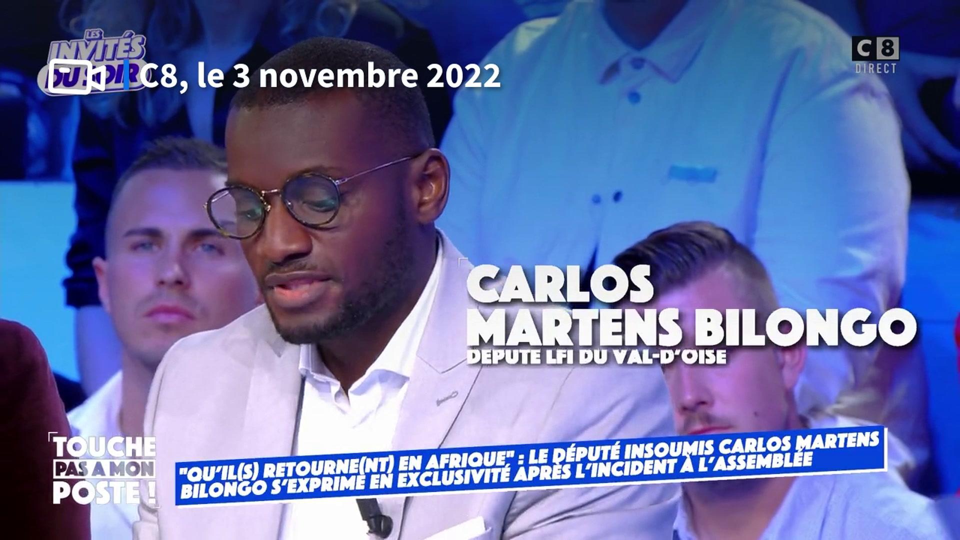 Tpmp Jeudi 3 Novembre 2022 Pas ici, pas en 2022» : Carlos Martens Bilongo s'insurge dans «Touche pas à  mon poste»