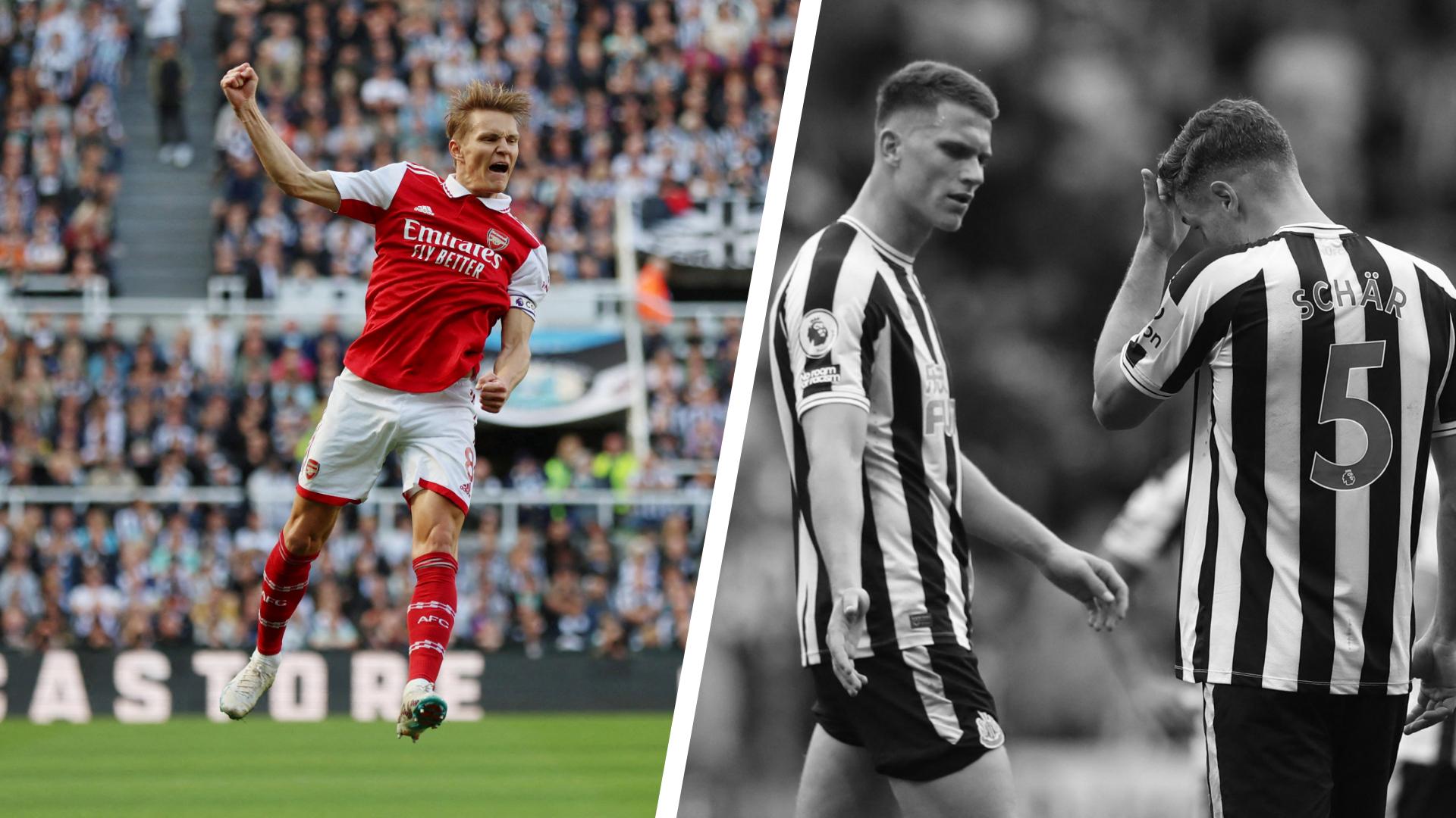 Newcastle-Arsenal: Odegaard montre le chemin, Schär se trompe