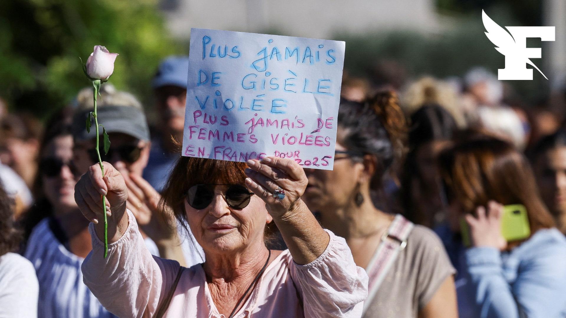 À Mazan, des roses et beaucoup d'émotion lors d’une marche de soutien à Gisèle Pelicot