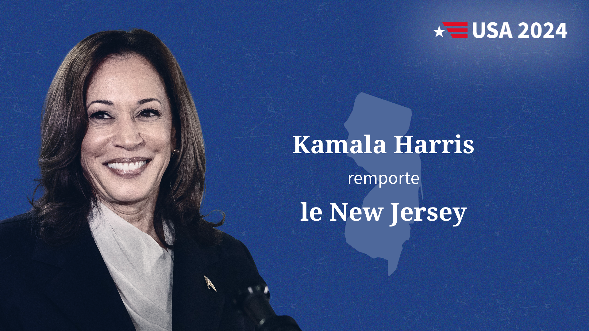 Élection présidentielle américaine : Kamala Harris vainqueur dans le Delaware, l’Illinois et le New Jersey