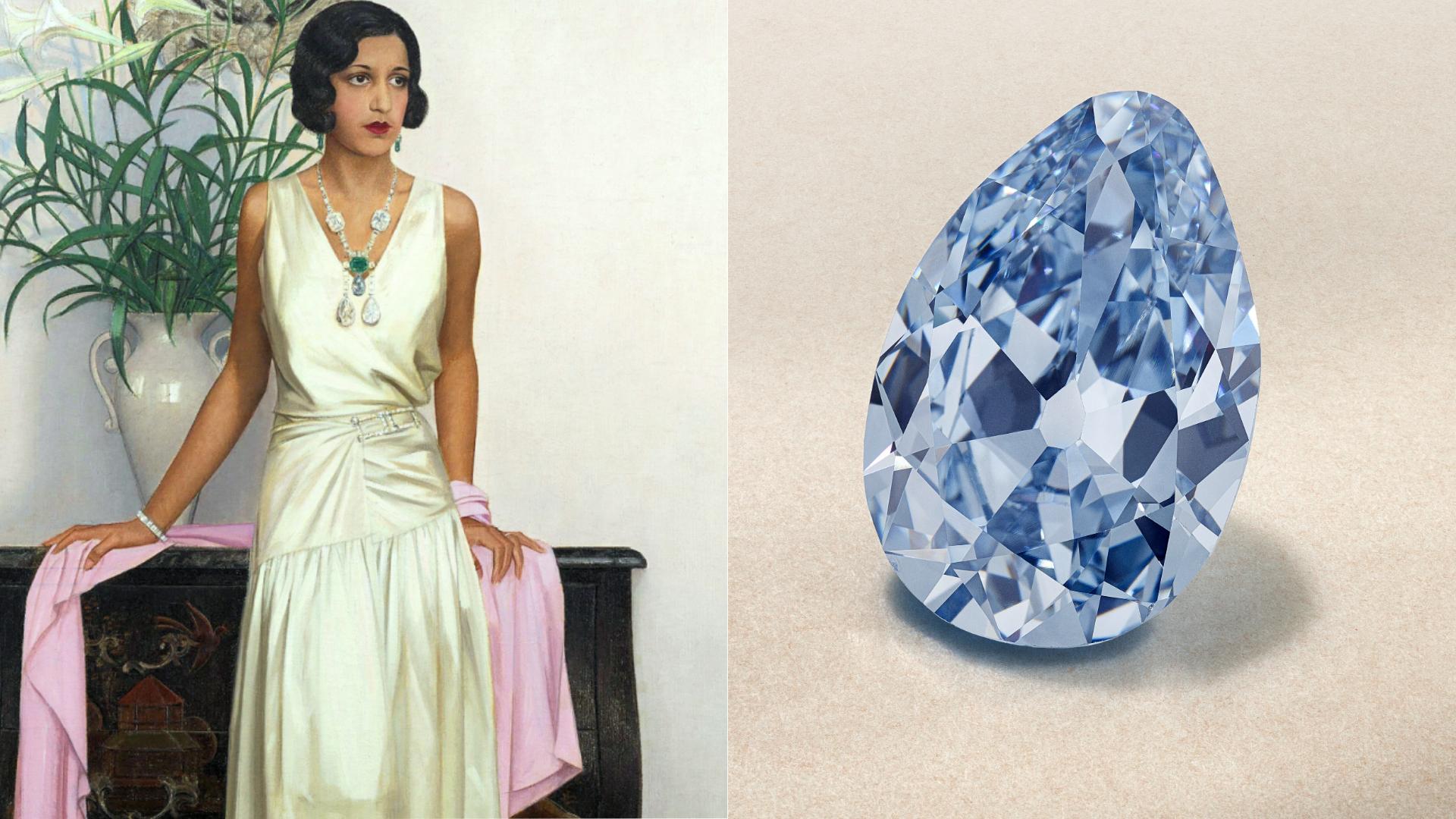 L’extraordinaire diamant bleu de la maharani d’Indore ne sera finalement pas vendu chez Christie’s...